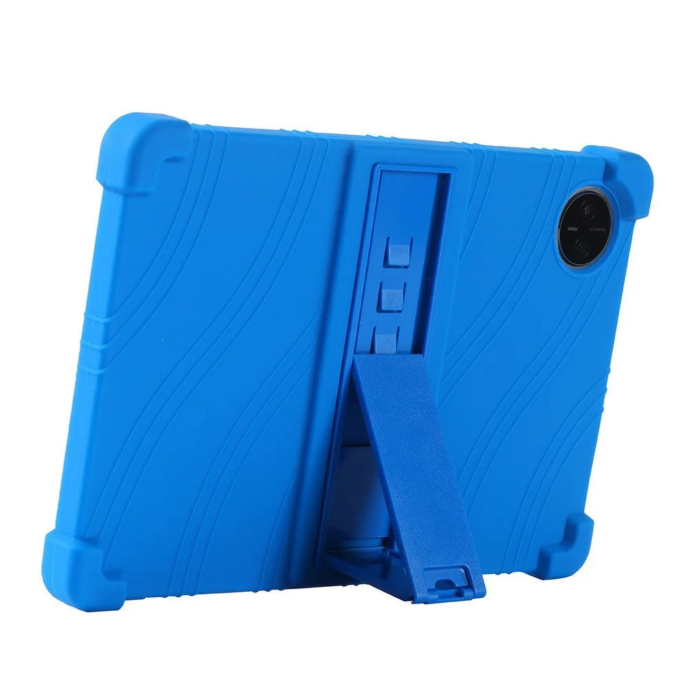 For Doogee Tab A9 Pro  /  A9 Silicone Case with Kickstand Rugged Protective Cover - Dark Blue - 4