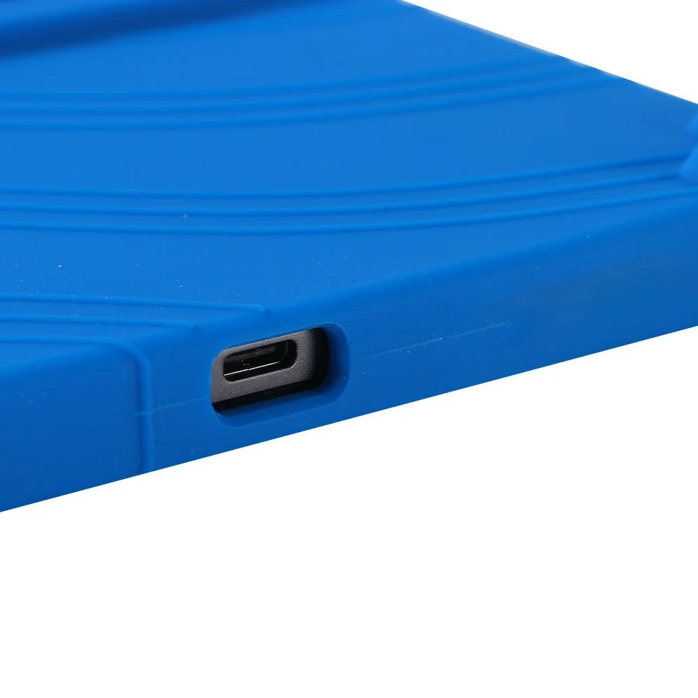 For Doogee Tab A9 Pro  /  A9 Silicone Case with Kickstand Rugged Protective Cover - Dark Blue - 7