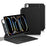 For iPad Pro 11 (2025) / (2024) Smart Pogo Pin Direct Connection Keyboard (Russian Layout) + Leather Tablet Case - Black - 1