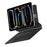 For iPad Pro 11 (2025) / (2024) Smart Pogo Pin Direct Connection Keyboard (Arabic Layout) + Leather Tablet Case - Black - 5