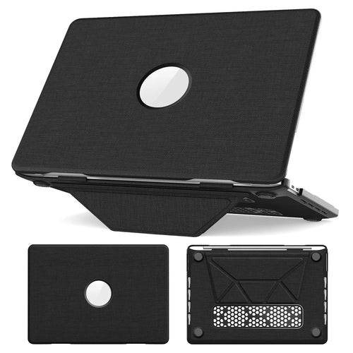 Kickstand Case for MacBook Pro 13 inch (2020)  /  (2019)  /  (2018)  /  (2017)  /  (2016) A1706  /  A1708  /  A1989  /  A2159  /  A2338  /  A2289  /  A2251 Laptop Cover - Black - 1