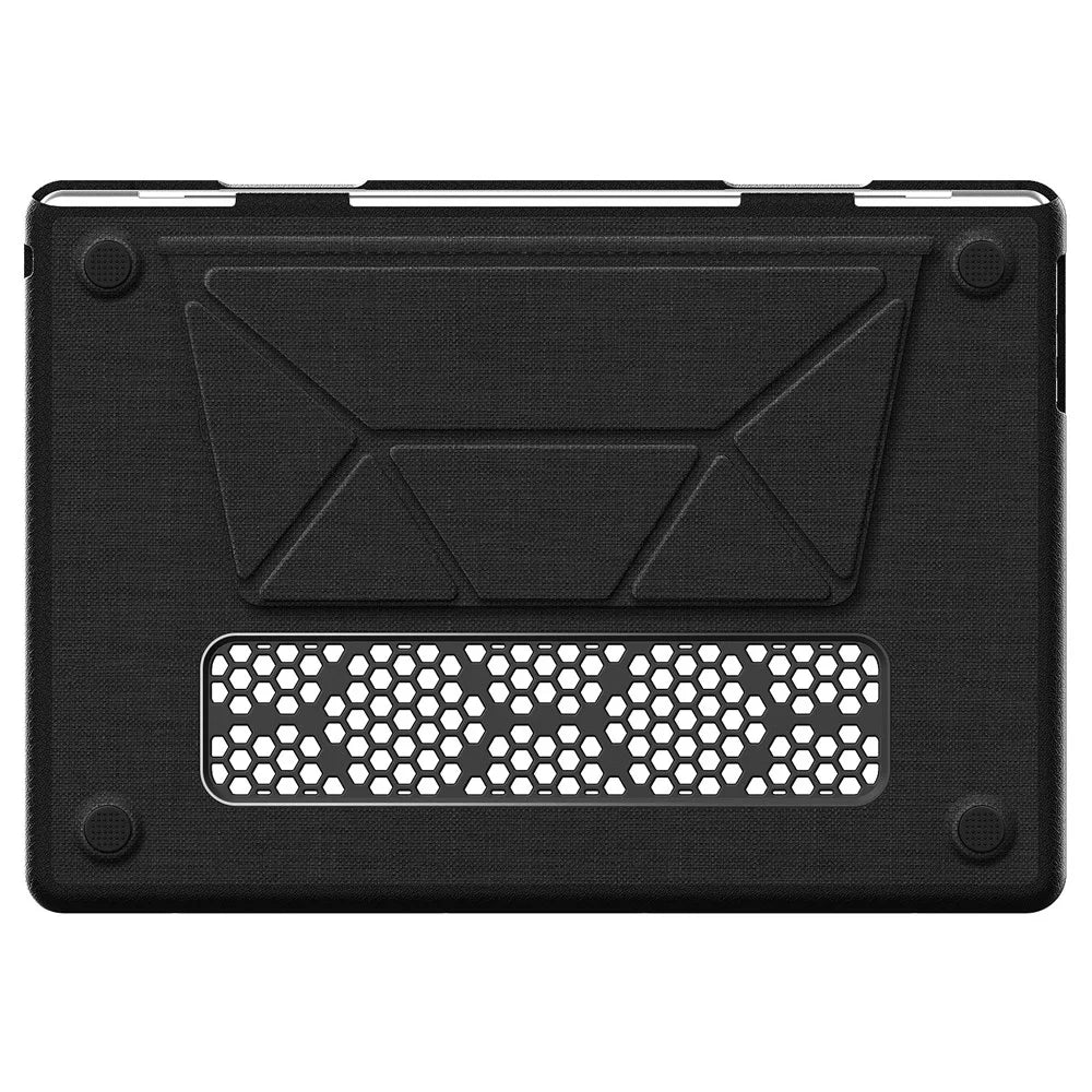 Kickstand Case for MacBook Air 15 inch (2026) A3448 / (2025) A3241 / (2024) A311 / (2023) A2941 Laptop Cover with Logo View - Black - 3