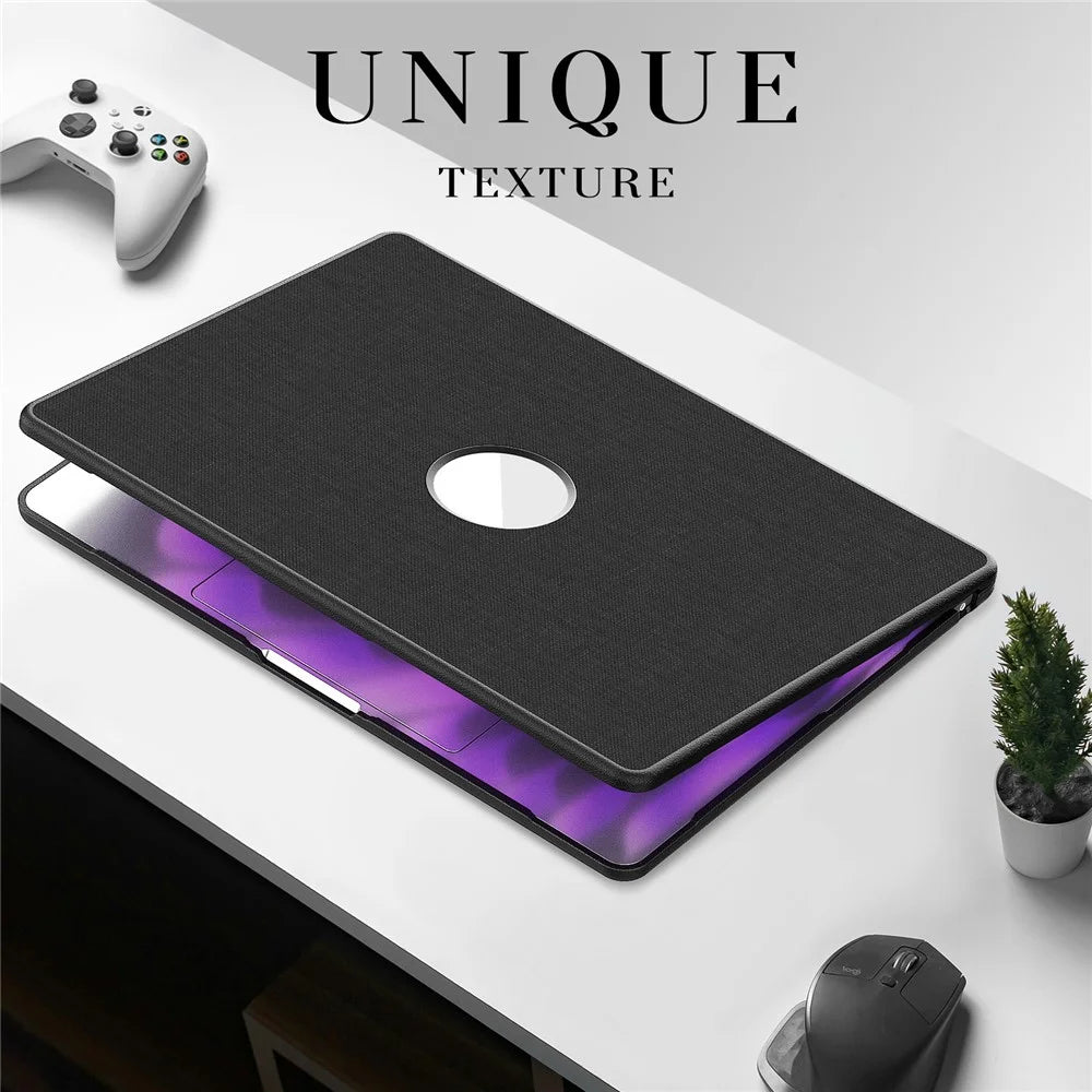 Kickstand Case for MacBook Air 15 inch (2026) A3448 / (2025) A3241 / (2024) A311 / (2023) A2941 Laptop Cover with Logo View - Black - 5