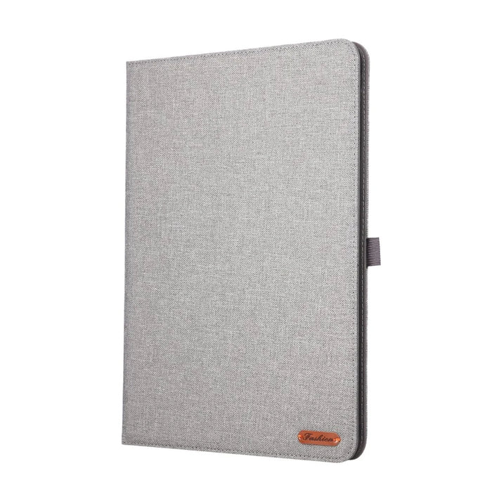For OnePlus Pad 3 Case with Stand Card Holder Cloth Texture Leather Tablet Cover - Grey - 5