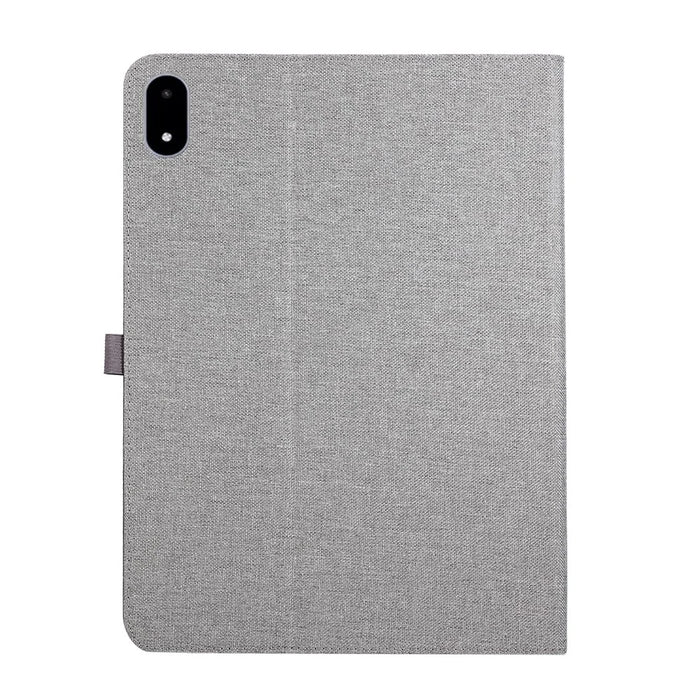 For OnePlus Pad 3 Case with Stand Card Holder Cloth Texture Leather Tablet Cover - Grey - 6