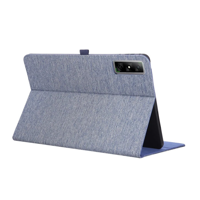 For Infinix Xpad GT Case with Stand Card Holder Cloth Texture Leather Tablet Cover - Blue - 3
