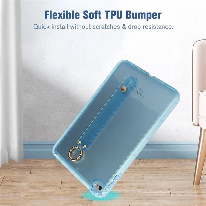 Tablet Case For iPad mini (2019) 7.9 inch  /  mini 4  /  mini 3  /  Mini 2  /  Mini Shockproof TPU Cover with Wristband - Blue - 2