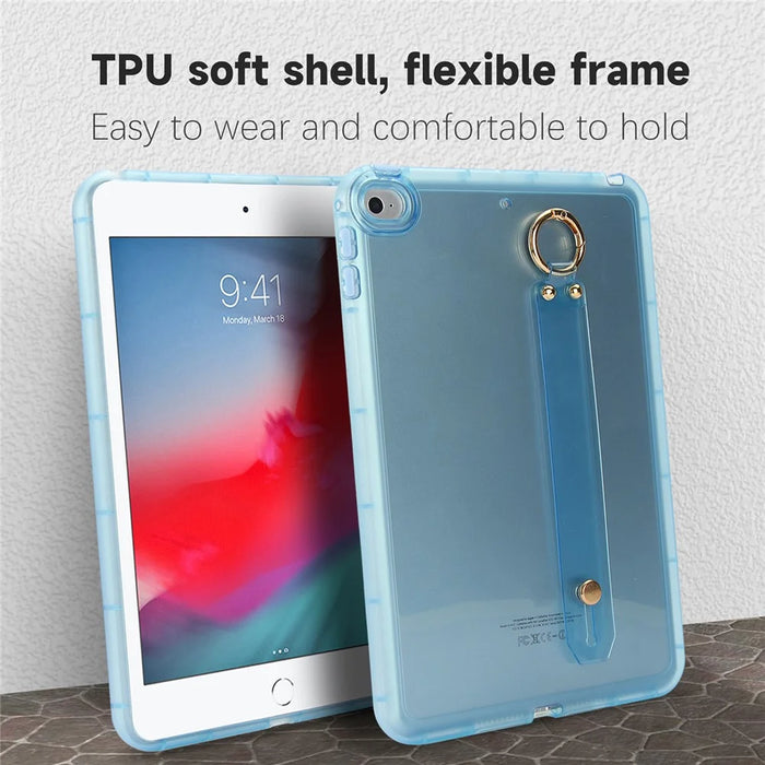 Tablet Case For iPad mini (2019) 7.9 inch  /  mini 4  /  mini 3  /  Mini 2  /  Mini Shockproof TPU Cover with Wristband - Blue - 3