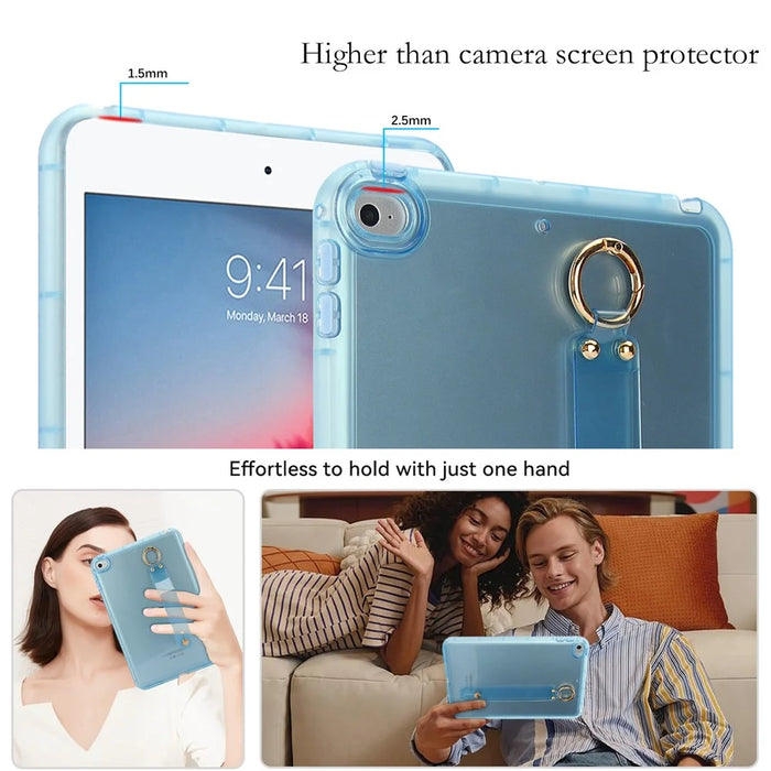 Tablet Case For iPad mini (2019) 7.9 inch  /  mini 4  /  mini 3  /  Mini 2  /  Mini Shockproof TPU Cover with Wristband - Blue - 5