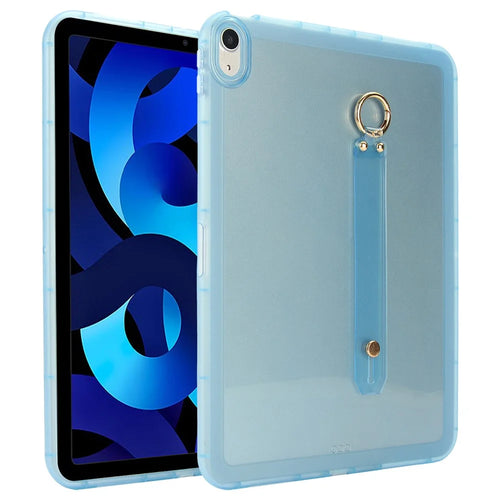 Tablet Case For iPad Air 11 (2026) / (2025) / (2024) / Air (2022) / (2020)  /  Pro 11-inch (2018) Shockproof TPU Cover with Wristband - Blue - 1