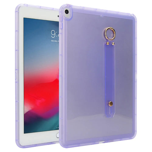 For iPad Air 10.5 inch (2019) Case Shockproof TPU Tablet Cover with Wristband - Purple - 1