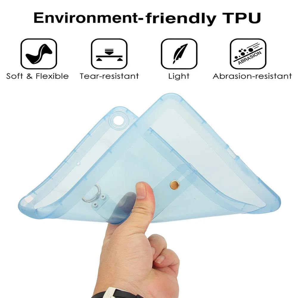 Tablet Case For iPad 9.7-inch (2018)  /  (2017)  /  Air 2 Shockproof TPU Cover with Wristband - Blue - 7