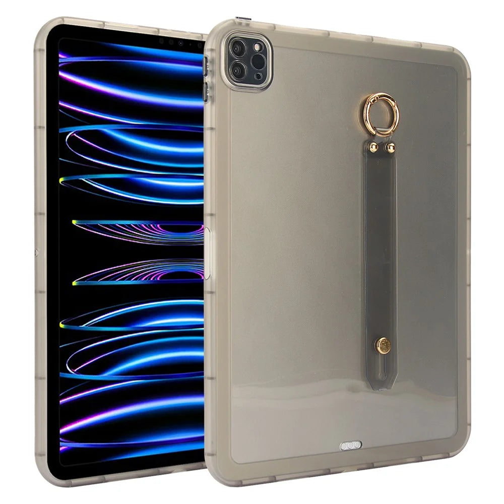 Tablet Case For iPad Pro 11 (2022)  /  (2021)  /  (2020) Shockproof TPU Cover with Wristband - Black - 1