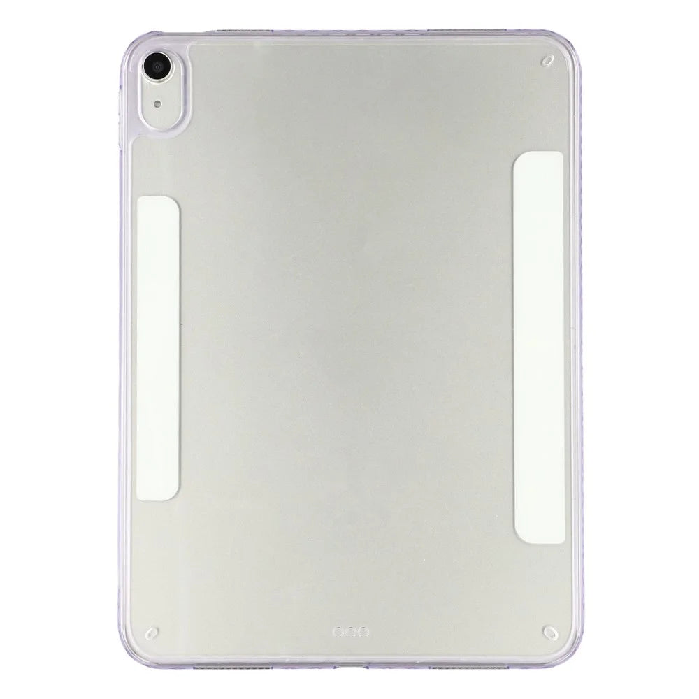 For iPad (2025)  /  10.9 (2022) Case Magnetic Dual Clasp PU TPU Acrylic Origami Stand Tablet Cover - Purple - 6
