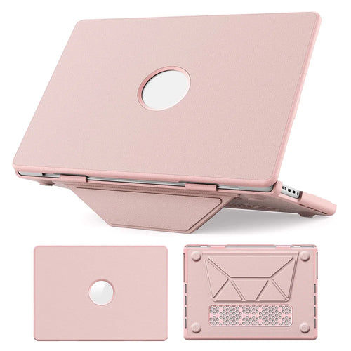 Laptop Case for MacBook Pro 14 inch (2026) A3427 A3426 / (2025) A3434 A3112 A3185 A3401 / (2024) A2918 A2992 / (2023) A2779 / (2022) / (2021) A2442 Notebook Kickstand Cover - Pink - 1