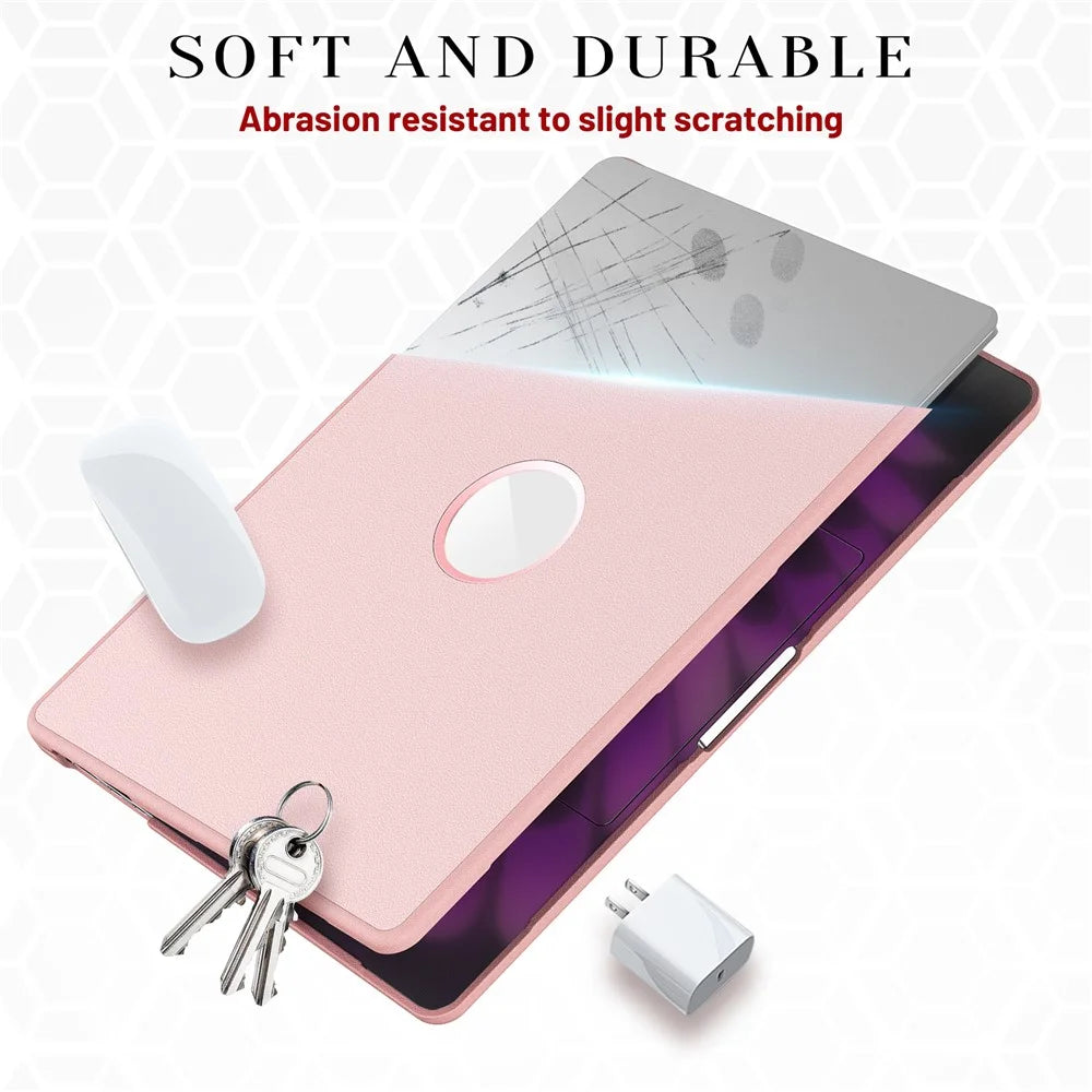 Laptop Case for MacBook Air 15 inch (2026) A3448 / (2025) A3241 / (2024) A311 / (2023) A2941 Notebook Kickstand Cover - Pink - 4