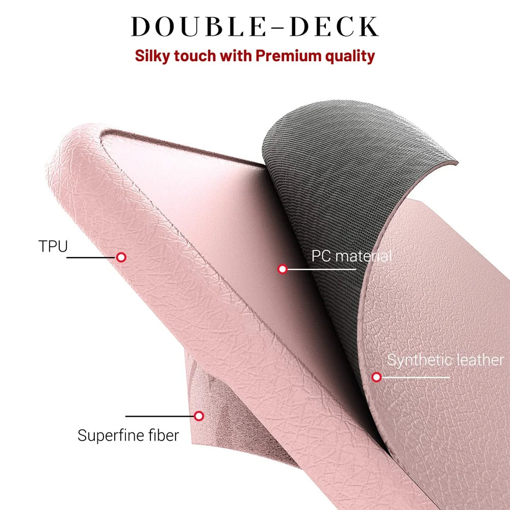 Laptop Case for MacBook Air 15 inch (2026) A3448 / (2025) A3241 / (2024) A311 / (2023) A2941 Notebook Kickstand Cover - Pink - 7