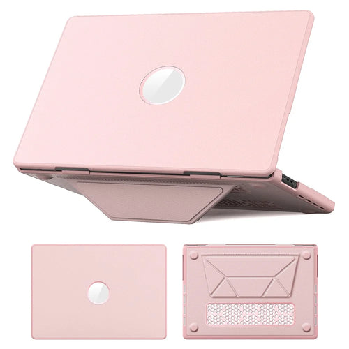 Laptop Case for MacBook Pro 16 inch (2026) A3429 A3428 / (2025) A3186 A3403 / (2024) A2991 / (2023) A2780 / (2021) A2485 Notebook Kickstand Cover - Pink - 1