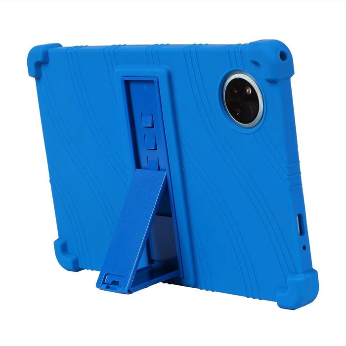 For Doogee Tab A9+ / Tab A9 Pro+ Case Adjustable Kickstand Silicone Tablet Protective Cover - Dark Blue - 4