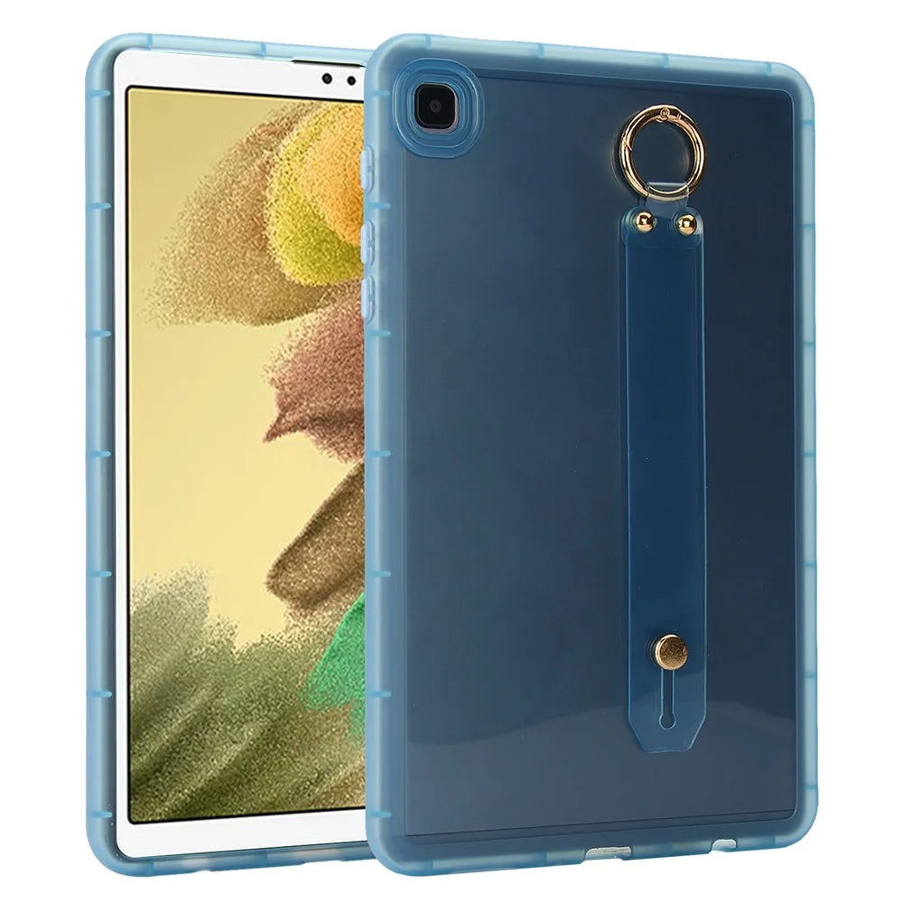 For Samsung Galaxy Tab A7 Lite 8.7-inch Case Shockproof TPU Tablet Cover with Wristband - Blue - 1