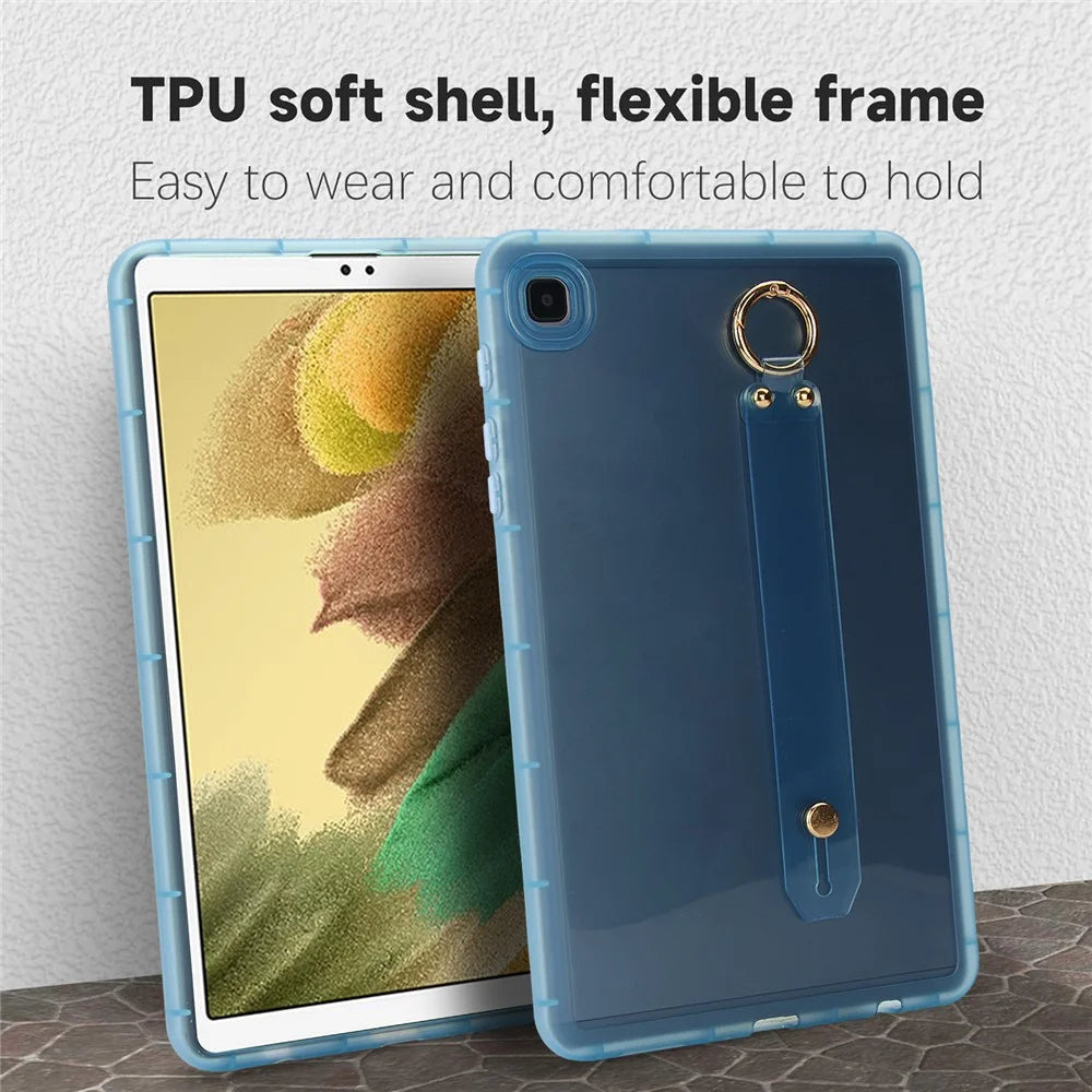 For Samsung Galaxy Tab A7 Lite 8.7-inch Case Shockproof TPU Tablet Cover with Wristband - Blue - 3