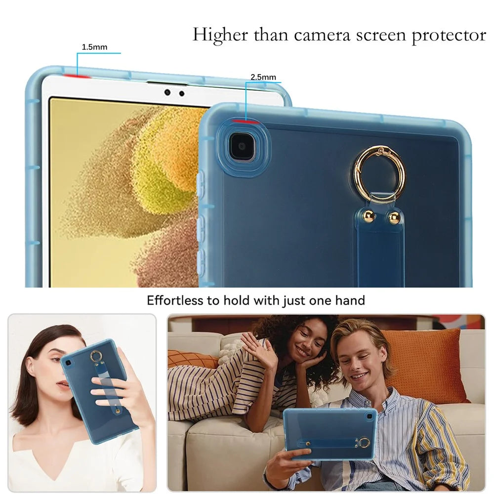 For Samsung Galaxy Tab A7 Lite 8.7-inch Case Shockproof TPU Tablet Cover with Wristband - Blue - 5