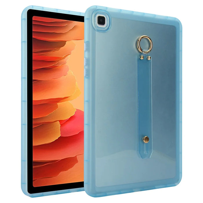 For Samsung Galaxy Tab A7 10.4 (2020) Case Shockproof TPU Tablet Cover with Wristband - Blue - 1
