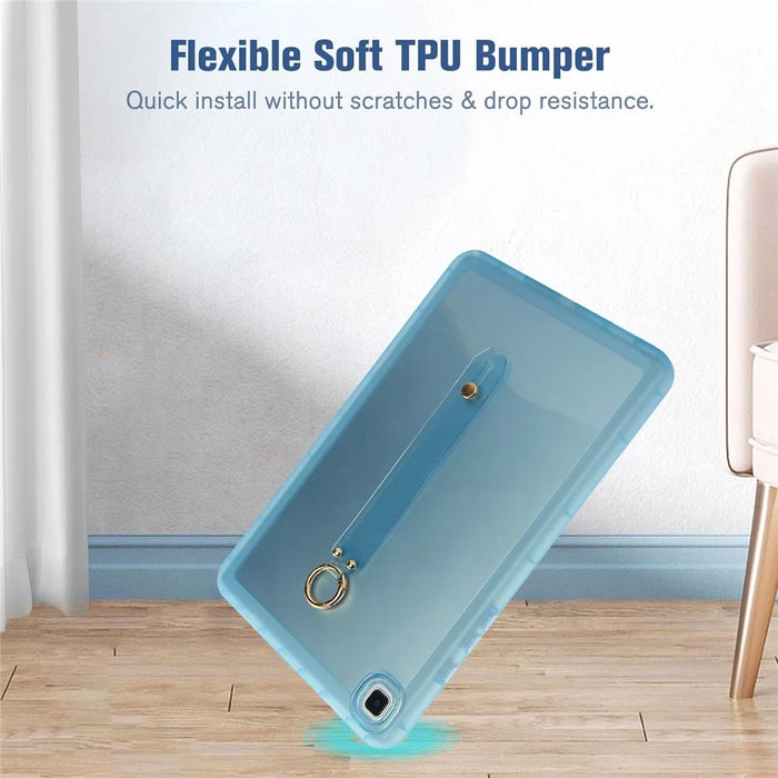 For Samsung Galaxy Tab A7 10.4 (2020) Case Shockproof TPU Tablet Cover with Wristband - Blue - 2