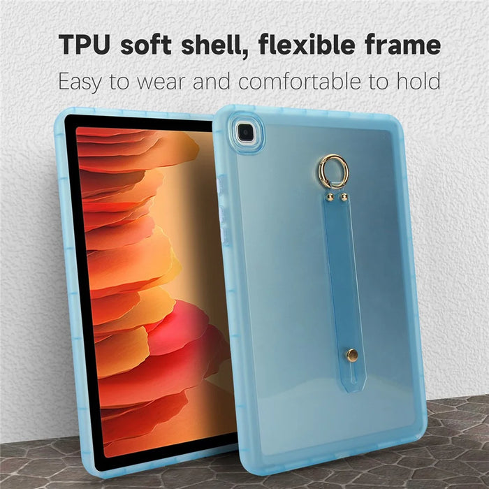 For Samsung Galaxy Tab A7 10.4 (2020) Case Shockproof TPU Tablet Cover with Wristband - Blue - 3