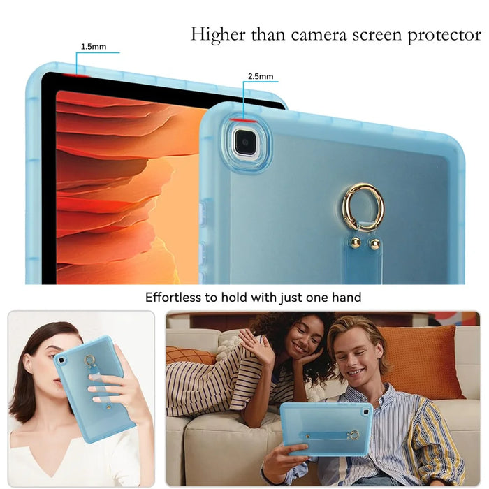 For Samsung Galaxy Tab A7 10.4 (2020) Case Shockproof TPU Tablet Cover with Wristband - Blue - 5