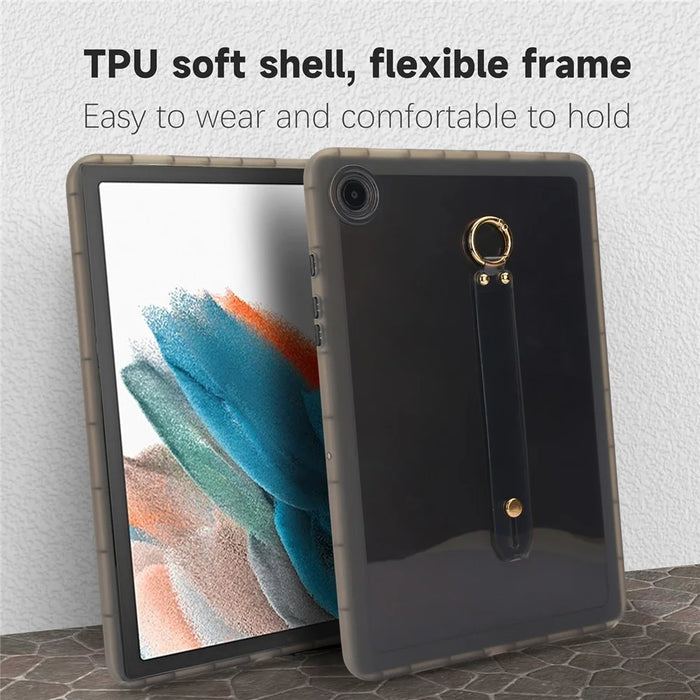 For Samsung Galaxy Tab A8 10.5 (2021) Case Shockproof TPU Tablet Cover with Wristband - Black - 3