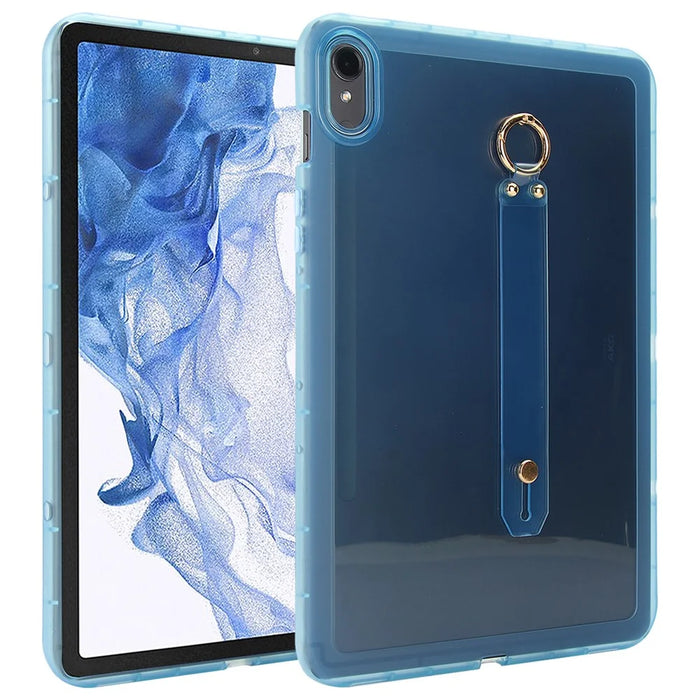 For Samsung Galaxy Tab S9 Case Shockproof TPU Tablet Cover with Wristband - Blue - 1