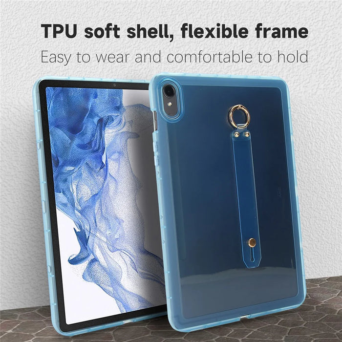 For Samsung Galaxy Tab S9 Case Shockproof TPU Tablet Cover with Wristband - Blue - 3