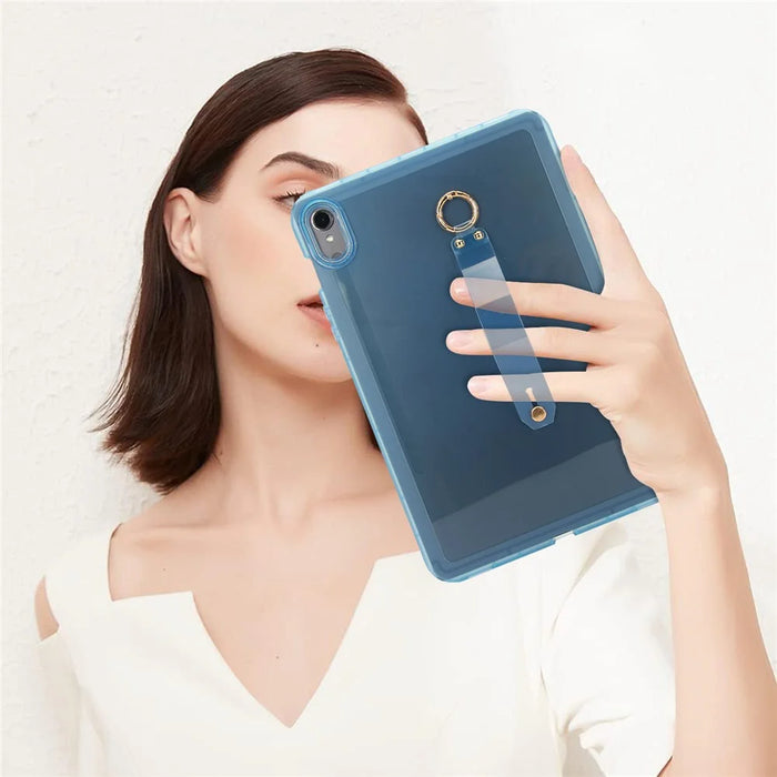 For Samsung Galaxy Tab S9 Case Shockproof TPU Tablet Cover with Wristband - Blue - 4