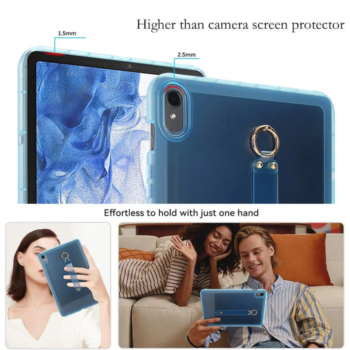 For Samsung Galaxy Tab S9 Case Shockproof TPU Tablet Cover with Wristband - Blue - 5