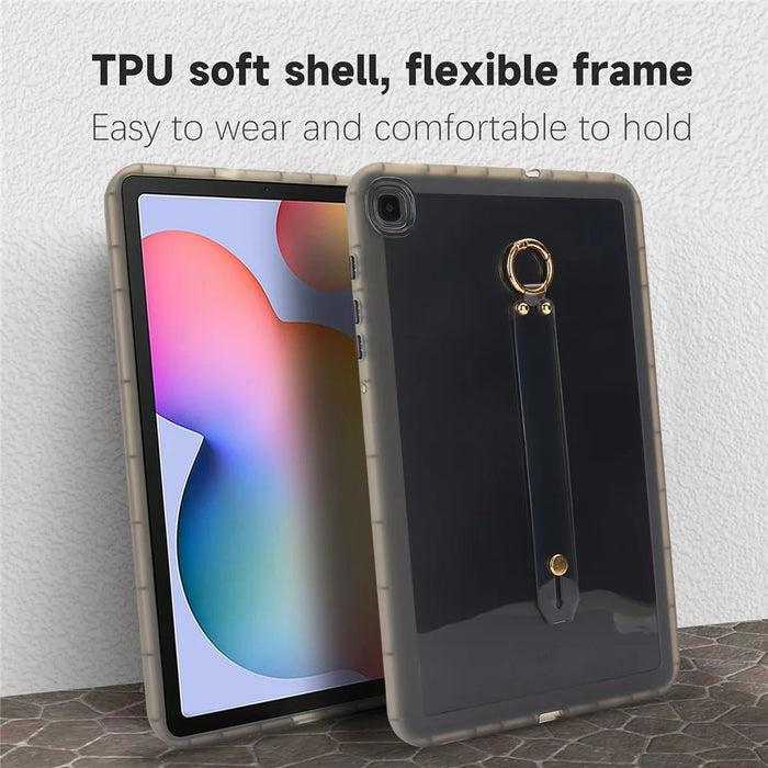 Tablet Case For Samsung Galaxy Tab S6 Lite (2024) / (2022) / (2020) Shockproof TPU Cover with Wristband - Black - 3