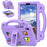 For Lenovo Tab K9  /  Tab One Case Kids Cartoon Patterns Hand Grip Kickstand Tablet EVA Cover - Purple - 1