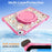 For iPad (2025) / iPad 10.9 (2022) Case Hand Grip Kickstand Pattern PC + TPU + Acrylic Tablet Cover - Pink - 6