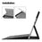 For Microsoft Surface Pro 12inch Case PU Leather Folding Stand Folio Tablet Cover - Black - 4