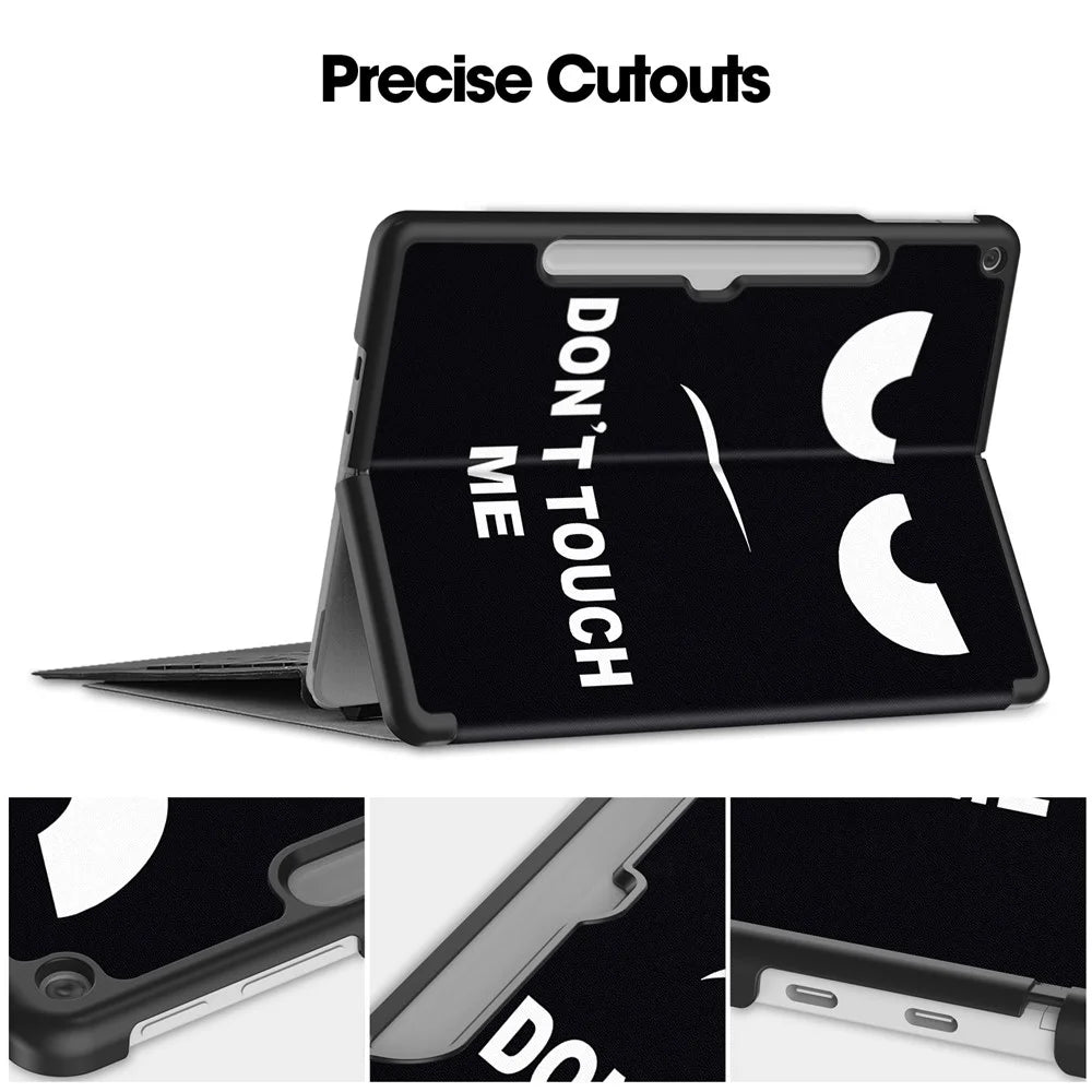 For Microsoft Surface Pro 12inch Case PU Leather Pattern Printing Stand Folio Tablet Cover - Don't Touch Me - 5