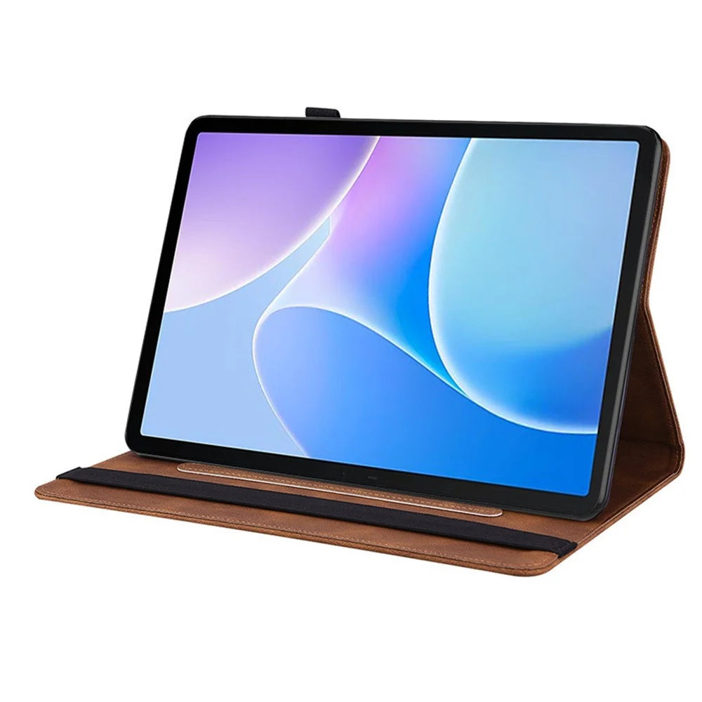 For Infinix Xpad 20 Case Butterfly Flower Imprint PU Leather Tablet Cover with Card Slots - Brown - 2