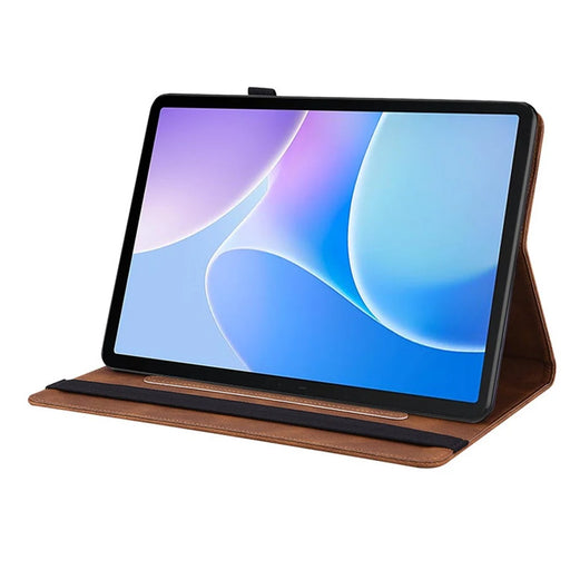 For Infinix Xpad 20 Case Butterfly Flower Imprint PU Leather Tablet Cover with Card Slots - Brown - 2