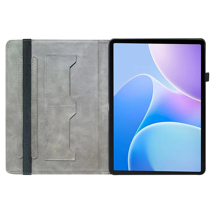 For Infinix Xpad 20 Leather Case Pattern Printed Stand Tablet Cover with Card Slots - Lion Head - 3