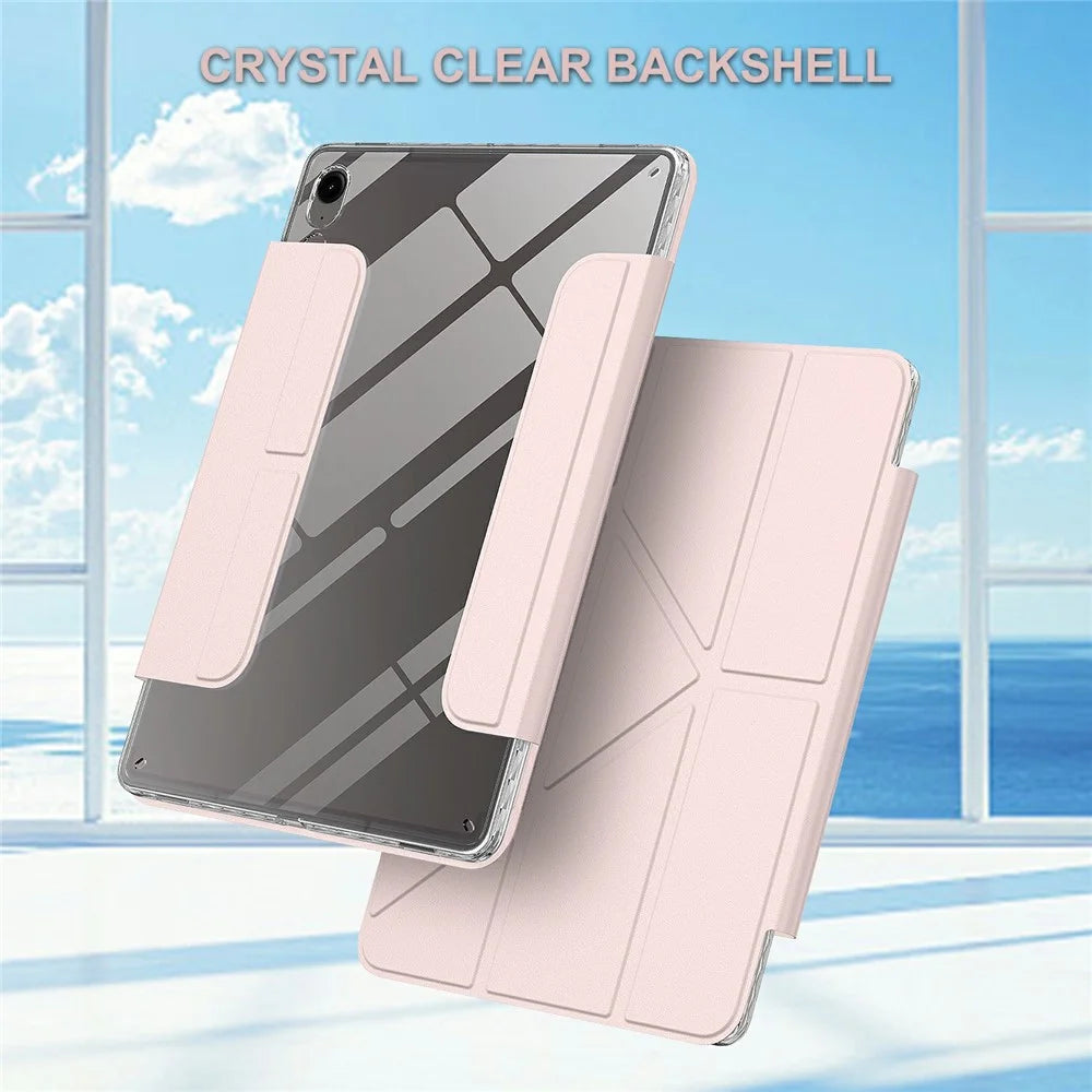 Tablet Case For Samsung Galaxy Tab S10 Lite / S10 FE / S9 FE / S9 Stand Magnetic Detachable PU Leather Cover with Auto Wake / Sleep - Pink - 2
