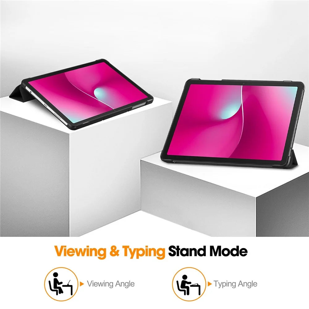 For T-Mobile REVVL Tab 2 (2025) Case Anti-Drop Leather Stand Tablet Cover - Black - 5