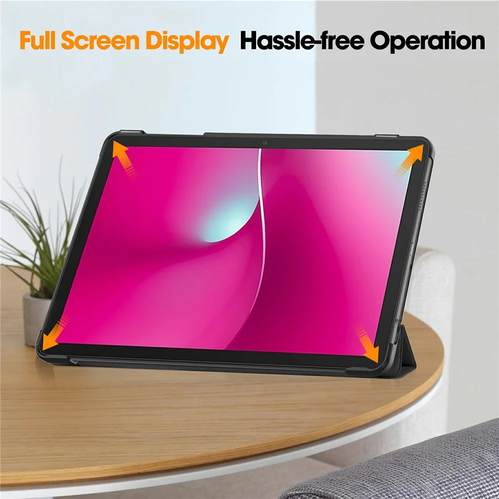 For T-Mobile REVVL Tab 2 (2025) Case Anti-Drop Leather Stand Tablet Cover - Black - 6