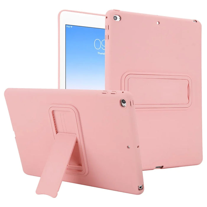 Kickstand Tablet Case for iPad 9.7-inch (2018) / (2017) / Air 2 TPU + PC Skin-Friendly Protective Cover - Pink - 1