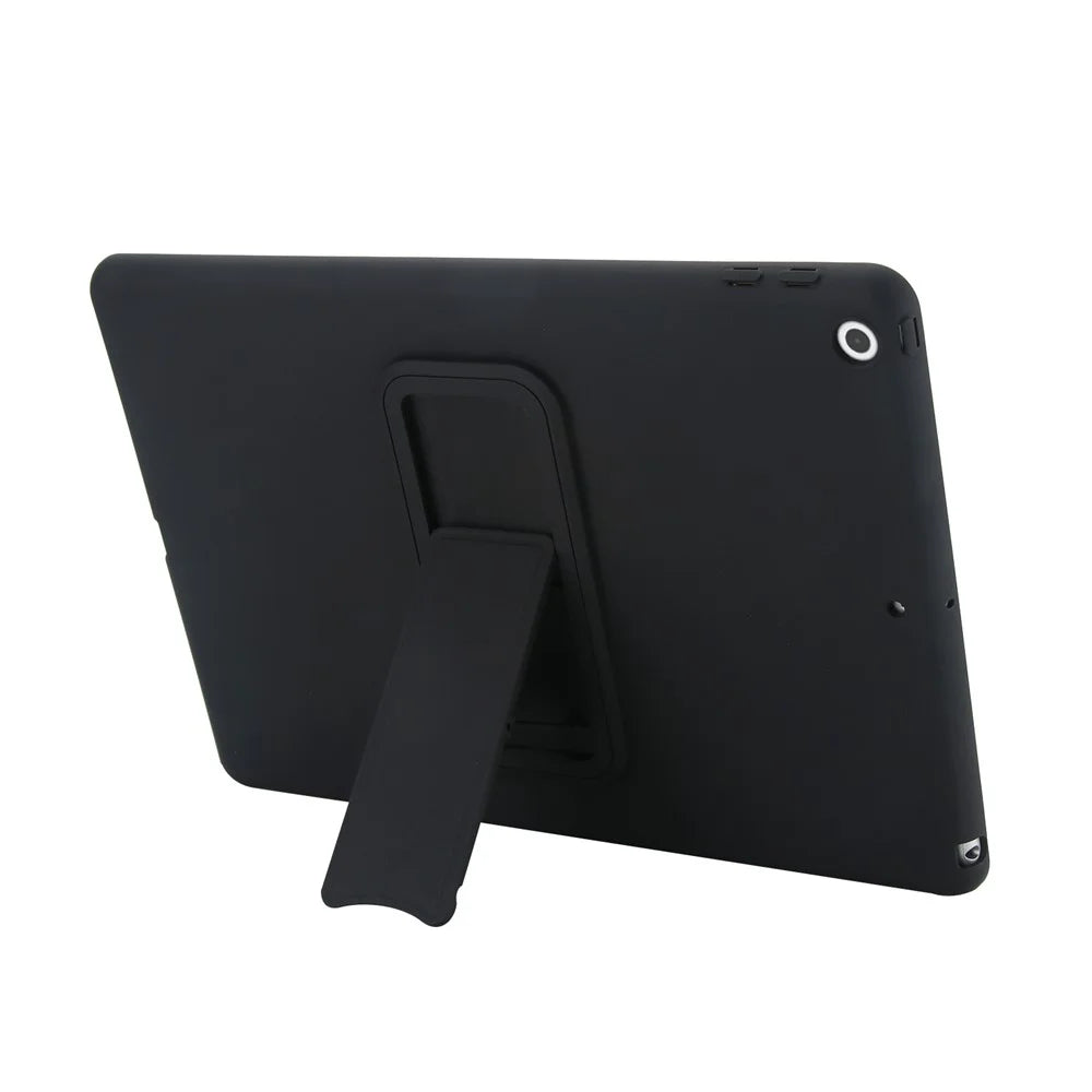 Kickstand Tablet Case for iPad 10.2 (2021) / (2020) / (2019) TPU + PC Skin-Friendly Protective Cover - Black - 2