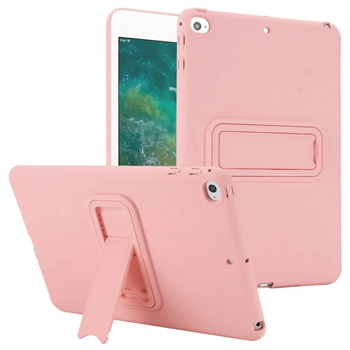 For iPad mini (2019) 7.9 inch / mini 4 Case TPU + PC Skin-Friendly Kickstand Tablet Cover - Pink - 1