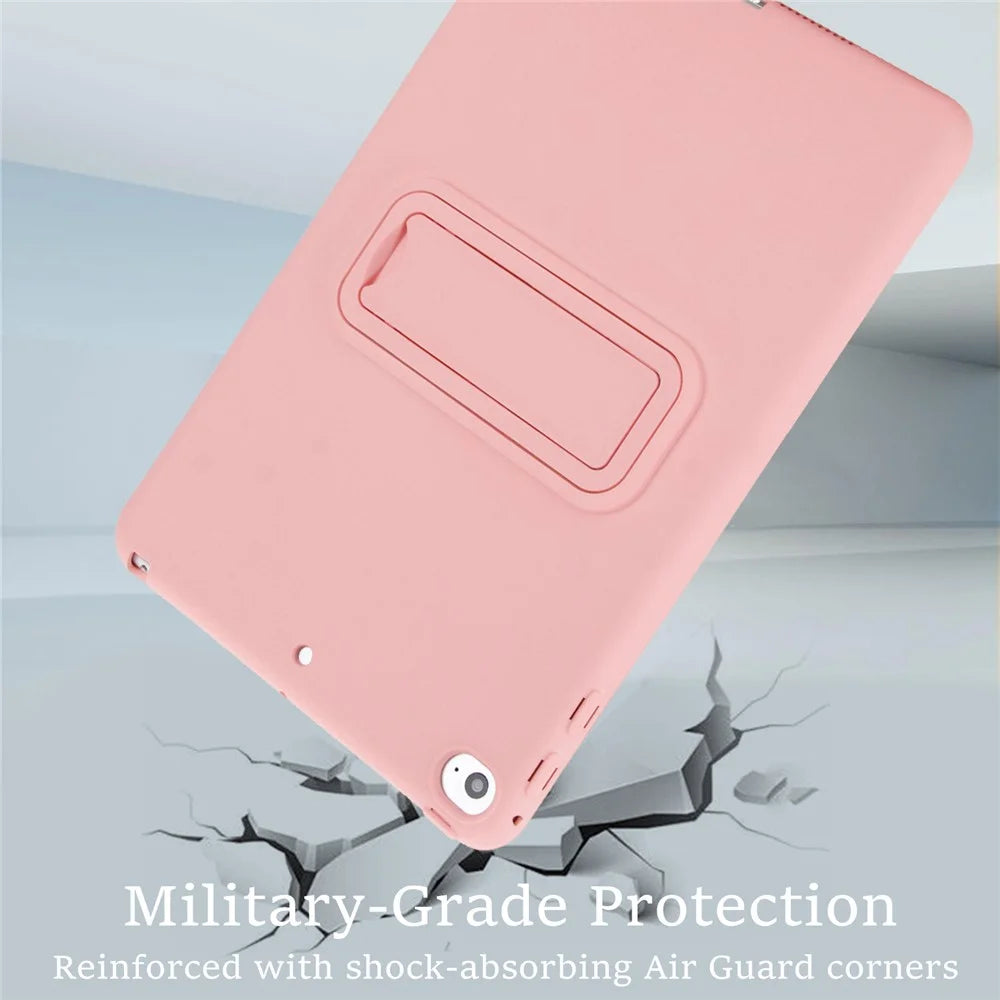 For iPad mini (2019) 7.9 inch / mini 4 Case TPU + PC Skin-Friendly Kickstand Tablet Cover - Pink - 4